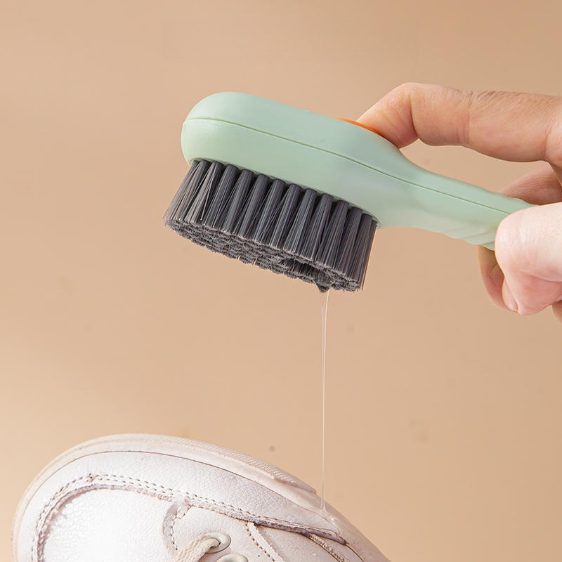Sneaker Care Laundry - liquid dispensing shoe brush soft bristles