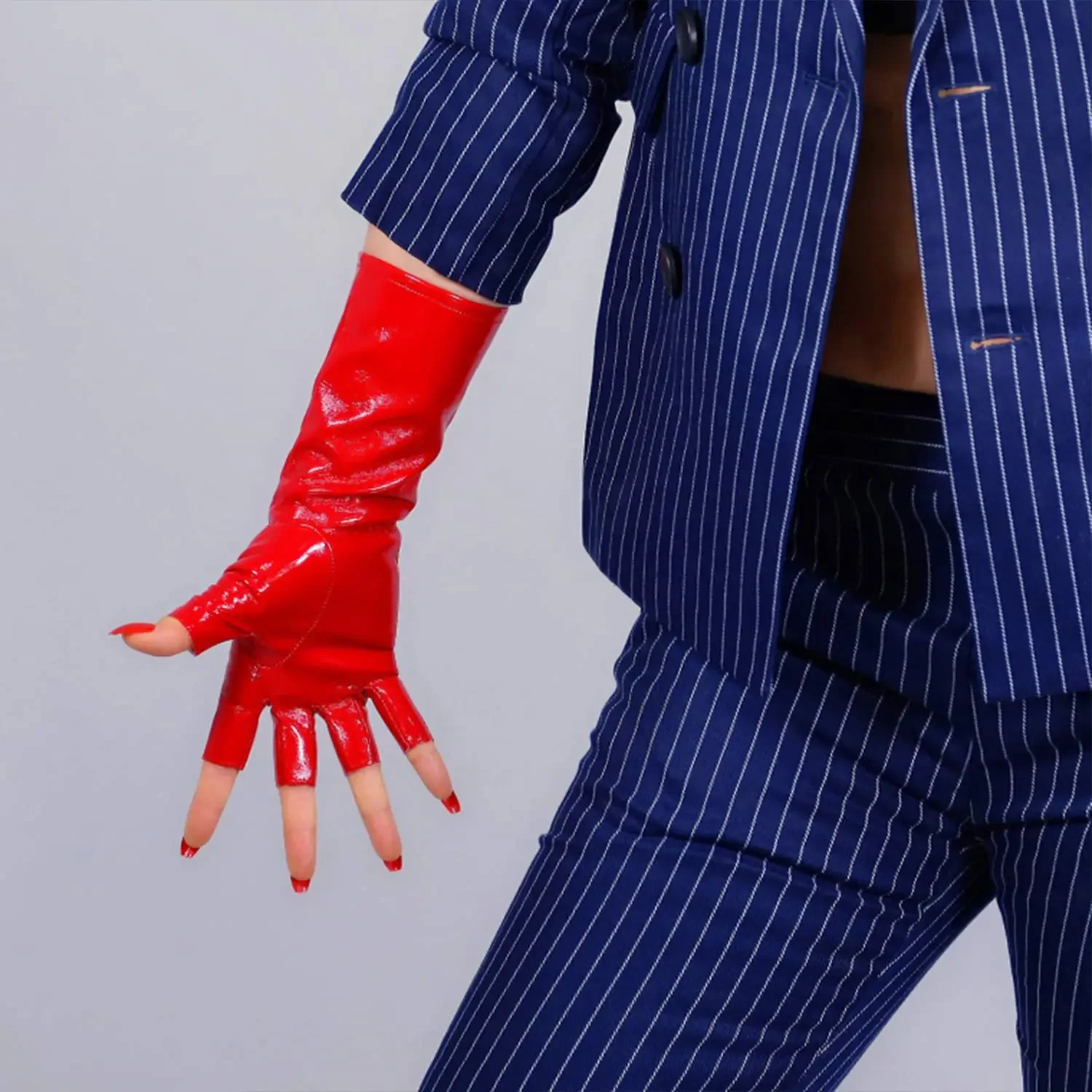 Women's Shine Red HALF FINGER  - Patent Leather Shine recension och pris