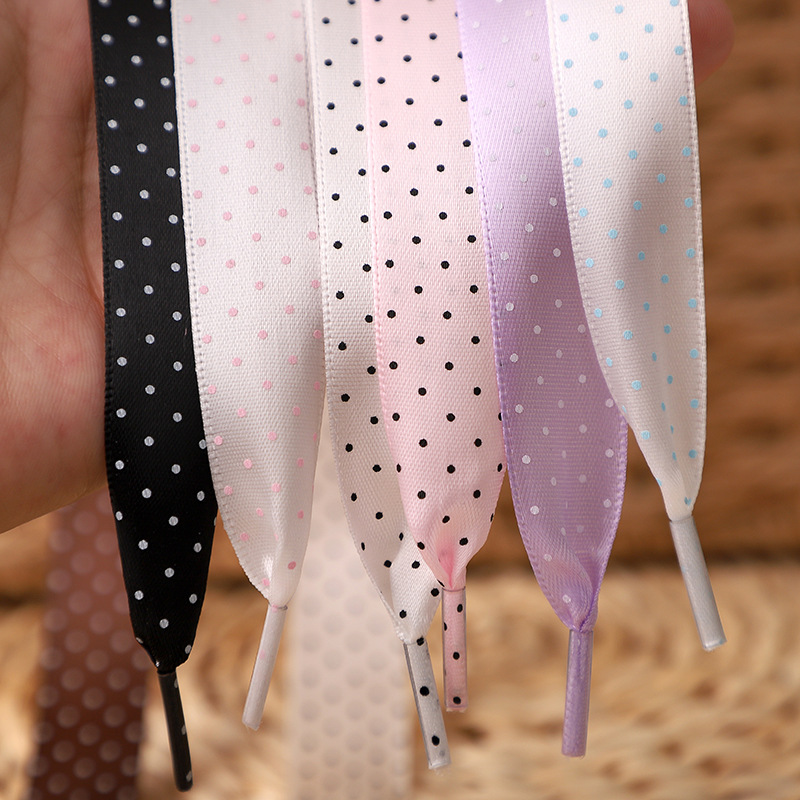 Polka Dot Silk Ribbon Flat Sho - Lace Replacement Flat recension och pris