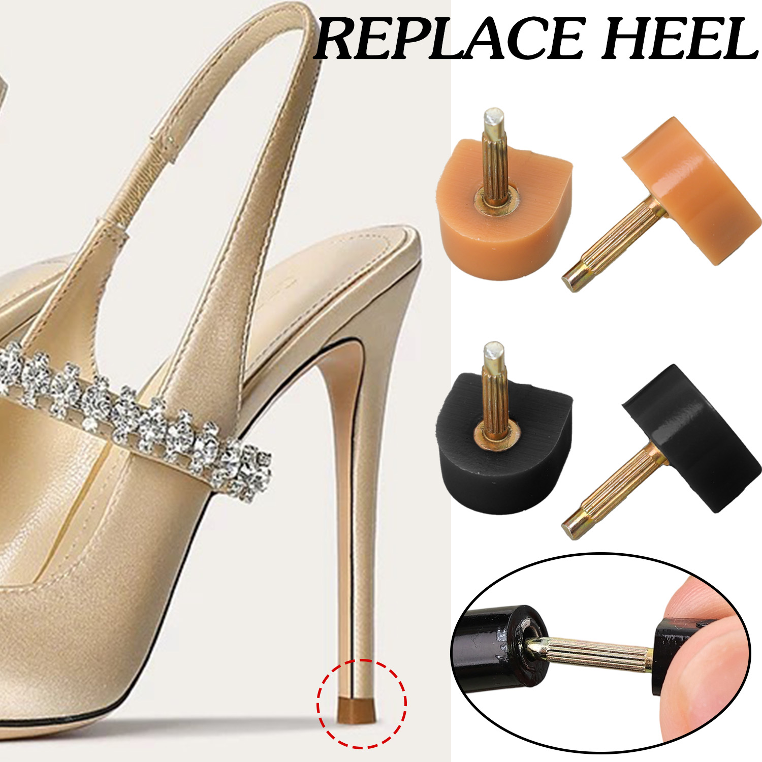 10pcs Heel Repair Tips Pins Sh - Sneaker Care Tips recension och pris