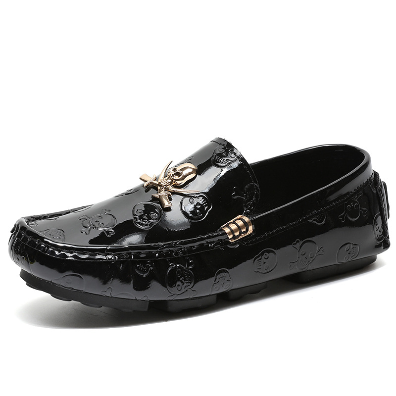 size 38-48 shine skull loafers - Patent Leather Shine recension och pris