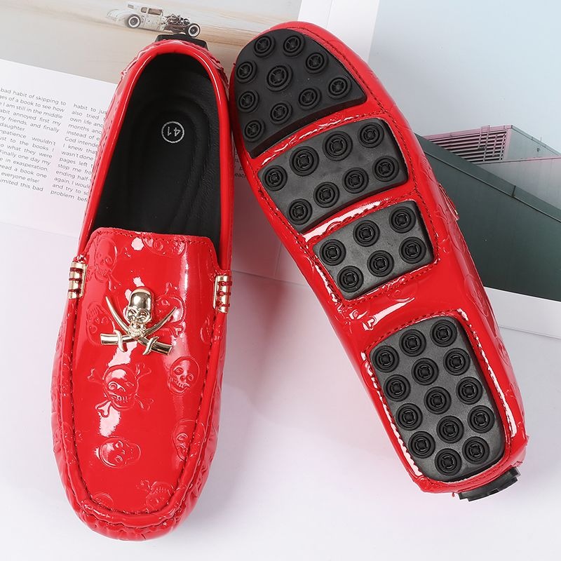 size 38-48 shine skull loafers - Patent Leather Shine recension och pris