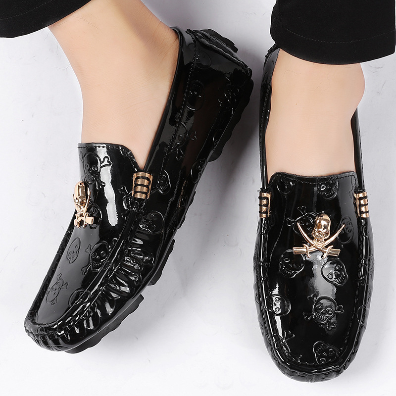 size 38-48 shine skull loafers - Patent Leather Shine recension och pris