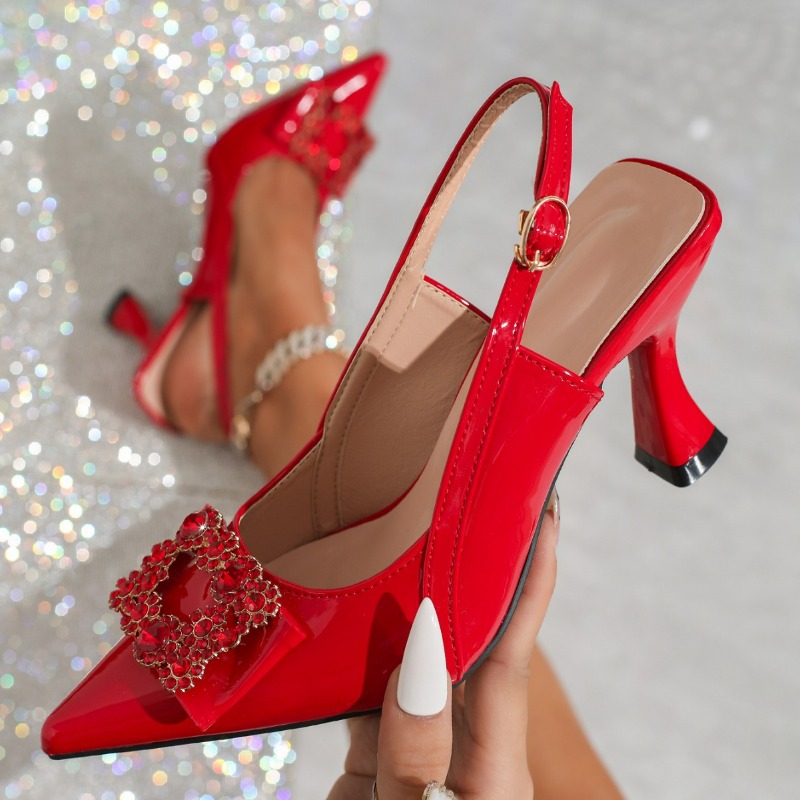 2026 New Shine Rhinestone Buck - Patent Leather Shine recension och pris