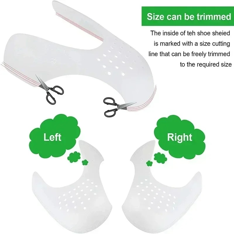 2 Pair Anti Crease Shoe Head P - Sneaker Care Crease Protector recension och pris
