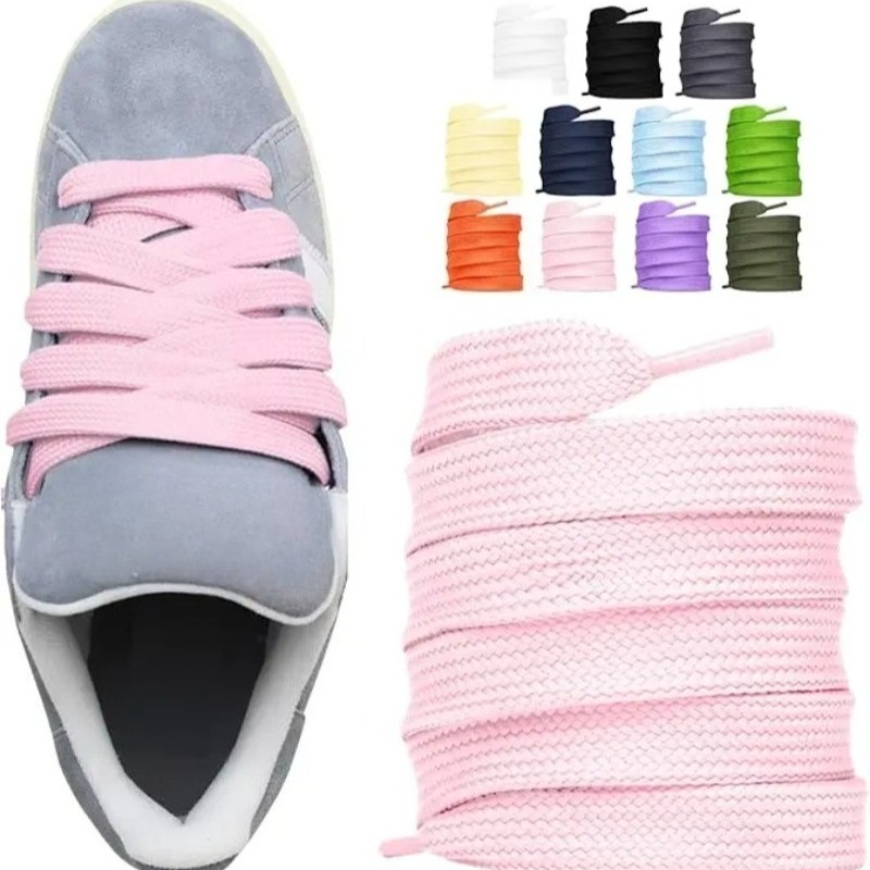 Fashion Colored Flat Shoelaces - Lace Replacement Flat recension och pris