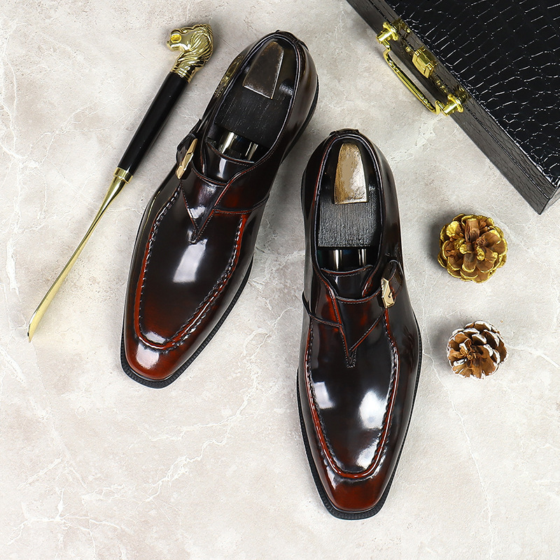 New Men's Shoes Fashion Footwe - Patent Leather Shine recension och pris